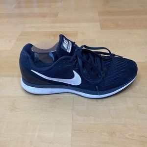 Nike Air Zoom Pegasus 34 Men's Size 9 Navy White Running Shoes